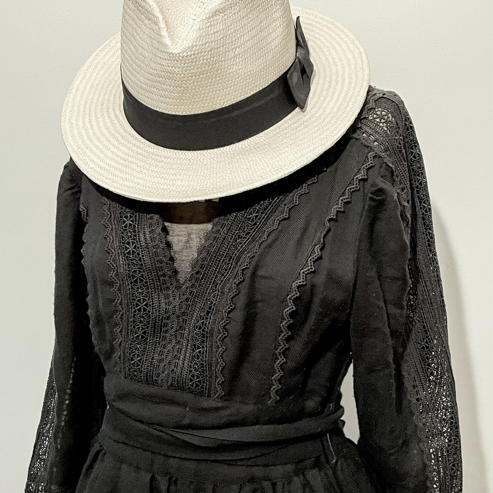 Rebecca Taylor La Vie Black Boho Midi Dress